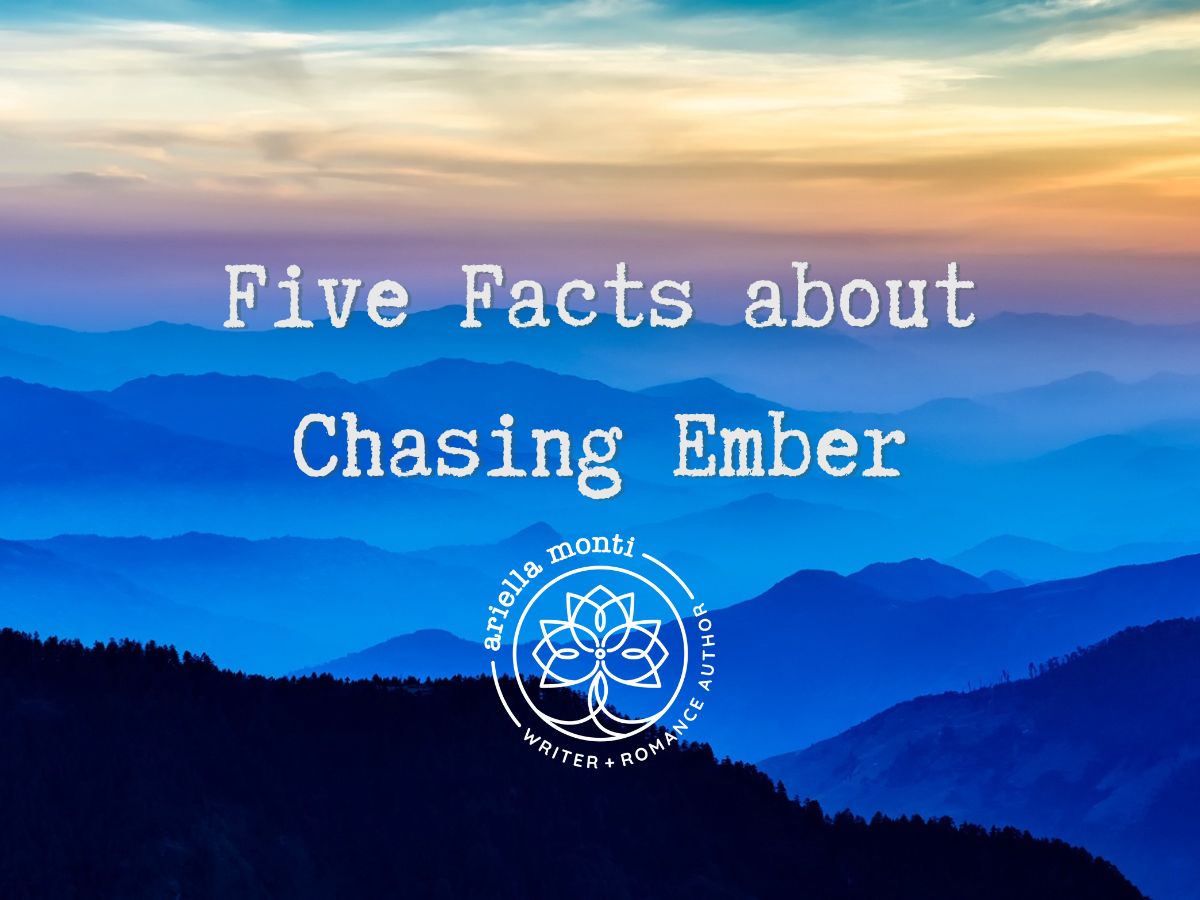 Blue Ridge Mountain background. Text reads Five Facts about Chasing Ember